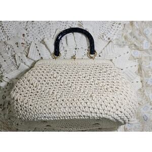 Vintage Crochet Handbag Satchel